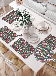 Сервировочные салфетки JoyArty "Носочки для праздничных сладостей" 32х46 см, 4 шт.