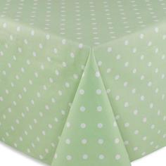 Скатерть "Guten Morgen"Green polka dot, горох, зеленый