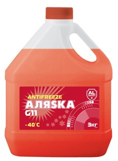 Антифриз Аляска -40 G11 красный 3кг Alyaska