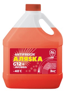 Антифриз Аляска Long Life G12+ красный 3кг Alyaska