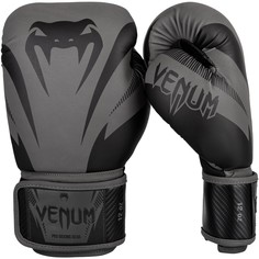 Боксерские перчатки Venum Impact серые 12 унций