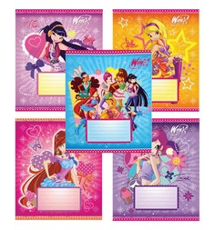 Winx Тетрадь школьная А5 12л линейка Winx Winx
