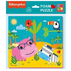 Мягкие пазлы Fisher Price Бегемот и зебра, 25 элементов Vladi Toys