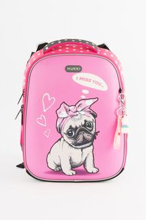 Школьный ранец с мешком и брелком в комплекте NUKKI NUK21-G6001-03 цв. розовый