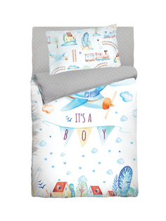 Комплект постельного белья на резинке Облачко It’s a boy, 120х60
