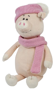 Мягкая игрушка Maxitoys Свинка Глаша в Шапке и Шарфе, 22 см
