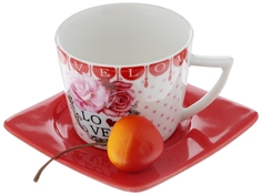 Кофейный набор Lorane 24716 Красный, белый Loraine