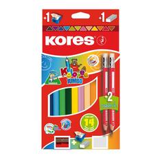 Карандаши цветные "Jumbo", 12 цветов Kores