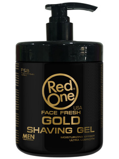Гель для бритья RedOne с дозатором Shaving Gel Face Fresh GOLD, 1000 мл