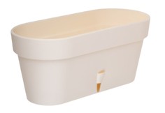 Ящик балконный двойной с двумя картриджами кремовый 6,7л Латина Santino