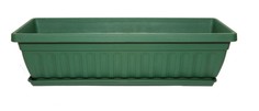 Ящик балконный с поддоном зеленый, 50см Кострома пластик