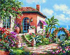 Картина по номерам Schipper "Коттедж у моря", 24x30