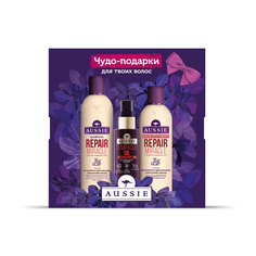 Набор Aussie Repair Miracle шампунь + бальзам-ополаскиватель + масло 3MiracleOilRec