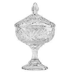 Ваза для конфет 24 см с крышкой Crystalite Bohemia "Тукана-Миранда Без декора" 036853