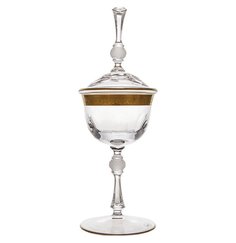 Вазочка для конфет 10 см h-30 см с крышкой Crystalite Bohemia "Джесси" 054030