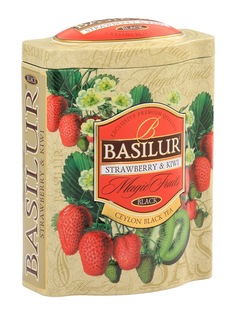 Чай Basilur Волшебные фрукты - Клубника и киви 100 г жестяная банка