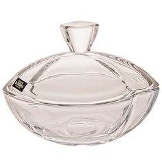 Ваза для конфет 18 см с крышкой Crystalite Bohemia "Смайл Без декора" 006713