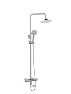 Душевая система с поворотным изливом и термостатом Orange Thermo T02-911cr