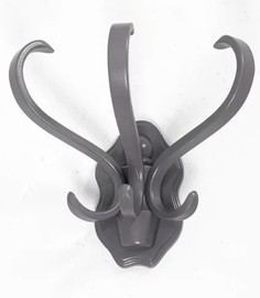 Вешалка настенная В 3Н серый Мебелик