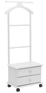 Вешалка костюмная с ящиками на колесах В 23Н белый Мебелик