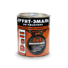 Грунт-эмаль по ржавчине Dali 3 в 1, молотковая, 10 л, черная