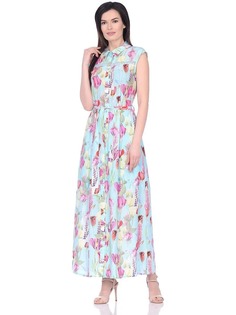 Платье женское La Fleuriss F7-7012-145 голубое 38