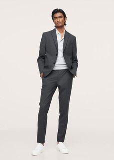 Костюмный пиджак slim fit из шерсти - Breda Mango