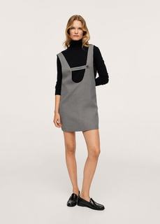 Короткое платье в клетку - Grunge Mango
