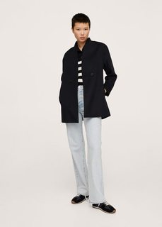 Двубортное пальто из шерсти - Gala Mango