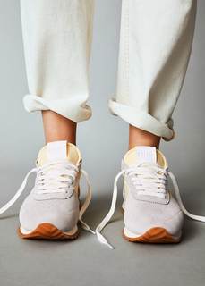 Комбинированные кроссовки из кожи - Soft Mango