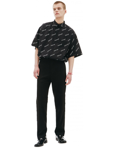 Шерстяные брюки с молниями по бокам Vetements
