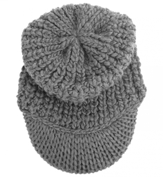 Серая вязаная кепка из шерсти Yohji Yamamoto