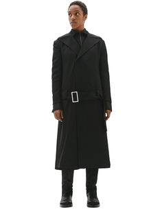 Пальто с поясом Yohji Yamamoto
