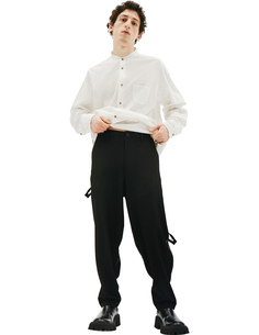 Шерстяные брюки с молниями Yohji Yamamoto