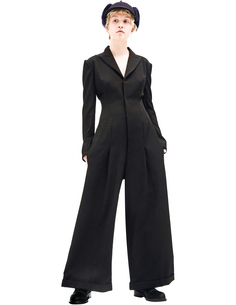 Черный комбинезон из шерсти Yohji Yamamoto