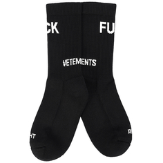 Носки с логотипом и вышивкой Fuck Vetements