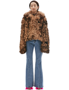 Укороченная шуба из овчины Vetements