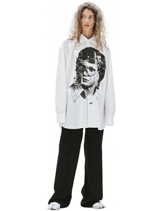 Белая хлопковая рубашка RAF Simons