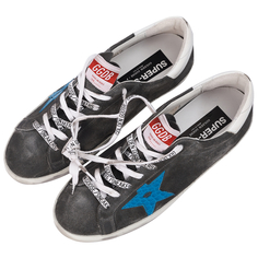 Серые замшевые кеды Superstar Golden Goose