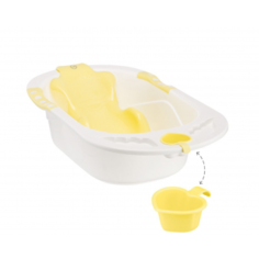 Ванночка с горкой Bath Comfort Happy Baby Yellow, белый, желтый