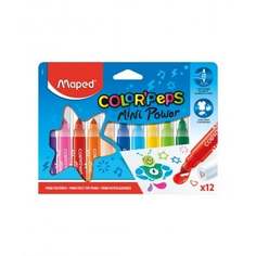 Фломастеры Maped ColorPeps Jumbo Mini Power, 12 цветов