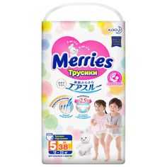 Трусики-подгузники Merries, р. 4+, 12-22 кг, 38 шт