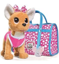 Плюшевая игрушка Simba собачка Звездный стиль с сумочкой