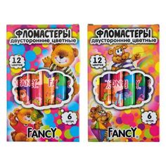 Набор фломастеров двусторонних Action Fancy 12 цв. Action!