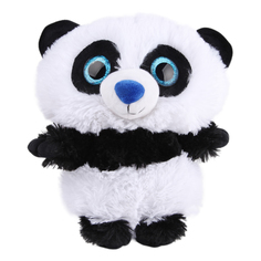 Мягкая игрушка СмолТойс Панда Глазастик 29 см цвет: белый/черный
