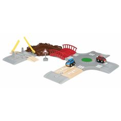 Игровой набор Brio с автодорогой, мостом и переездом (14 элементов)