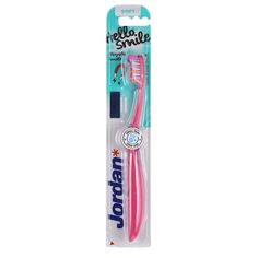 Зубная щетка JORDAN Hello Smile 9+, мягкая, розовая, с 9 лет