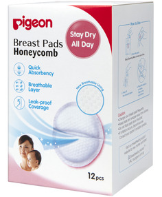 Pigeon Вкладыши Honeycomb в бюстгальтер одноразовые 12 шт