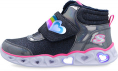 Кроссовки высокие утепленные для девочек Skechers Heart Lights, размер 28.5