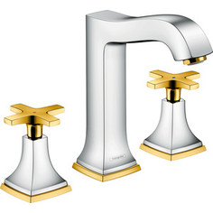 Смеситель для раковины Hansgrohe Metropol Classic с донным клапаном, хром/золото (31307090)